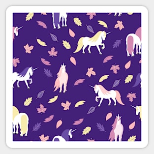 Unicorns and Leaves Sticker